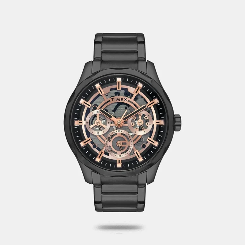Timex Men Quartz Black Dial Multi-Function Stainless Steel Watch TW0TG7630