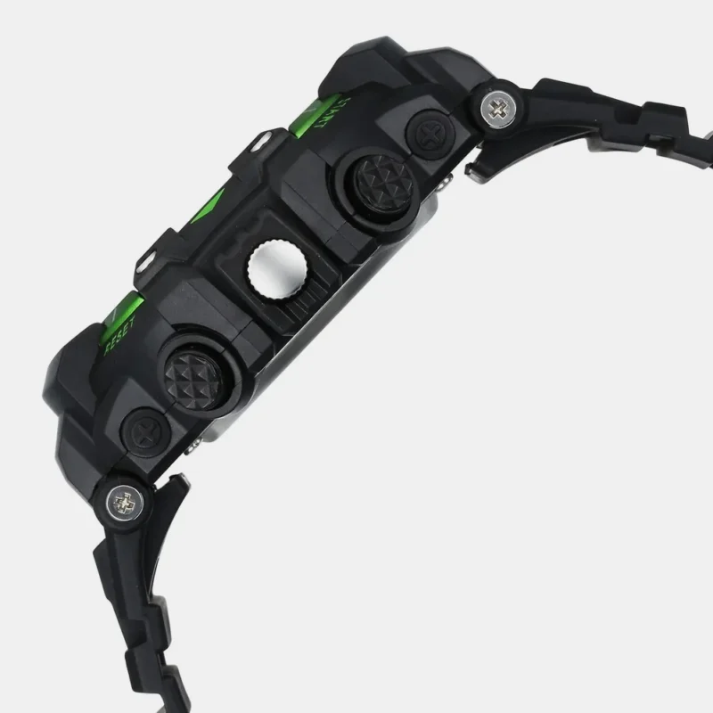 Fastrack StreetStyle Quartz Digital Black And Green Dial Black PU Strap Unisex Watch 38097PP03W - Image 4