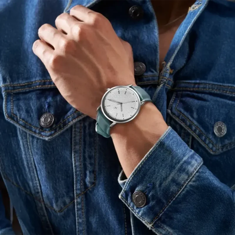 Fastrack Stunners X Quartz Analog Silver Dial Leather Strap Watch For Guys 38159SL01 - Image 5