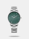 Add a classy touch to your attire by wearing this men's watch from the collection by Fastrack. The blue round dial is protected by a sapphire glass. It features crown for time adjustment. The stainless steel strap flaunts a silver hue that accentuates the look of the watch. Besides, it is completed with a fold-over clasp with double push button safety clasp to ensure a secure fit on the wrist.