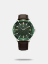 Designed to suit the preference of urban men, this watch from the collection by Fastrack is sure to make a style statement. Secured by a sapphire glass, the black round dial is protected in a case. It exhibits crown for time adjustment. The leather strap flaunts a black hue that accentuates the look of the watch. Moreover, it is fitted with a buckle clasp to ensure a secure fit on the wrist.