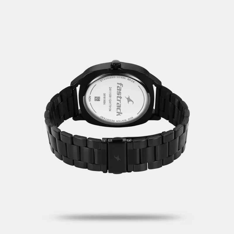 Fastrack Stunners X Quartz Analog Black Dial Stainless Steel Strap Watch For Guys 38161NM01 - Image 3