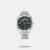 Add a classy touch to your attire by wearing this men's watch from the collection by Fastrack. The Green Special dial is protected by a Mineral glass. It features crown for time adjustment. The Stainless Steel strap flaunts a Silver hue that accentuates the look of the watch. Besides, it is completed with a buckle clasp to ensure a secure fit on the wrist.