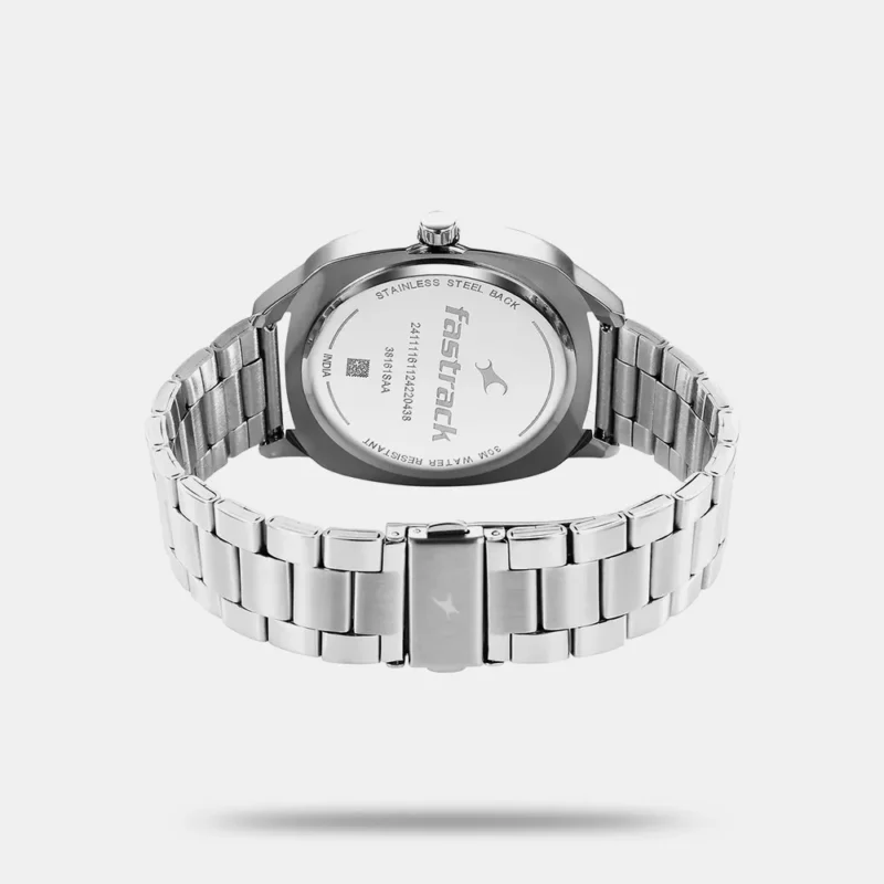 Fastrack Stunners X Quartz Analog Green Dial Stainless Steel Strap Watch For Guys 38161SM01 - Image 3