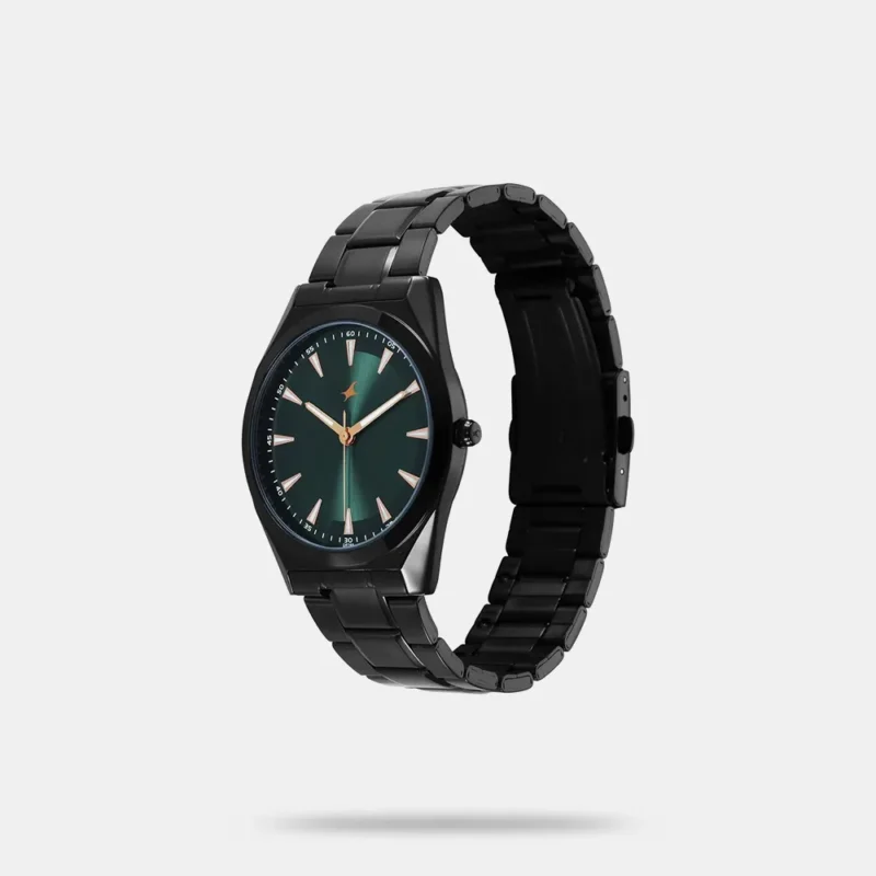 Fastrack Stunners X Quartz Analog Green Dial Stainless Steel Strap Watch For Guys 38162NM01 - Image 2