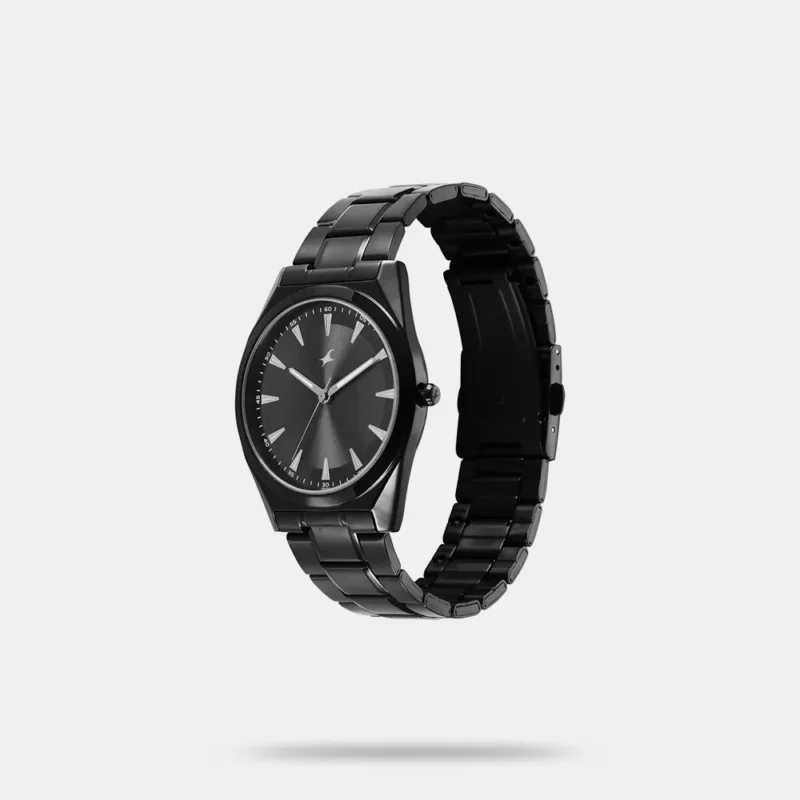 Fastrack Stunners X Quartz Analog Black Dial Stainless Steel Strap Watch For Guys 38162NM02 - Image 2