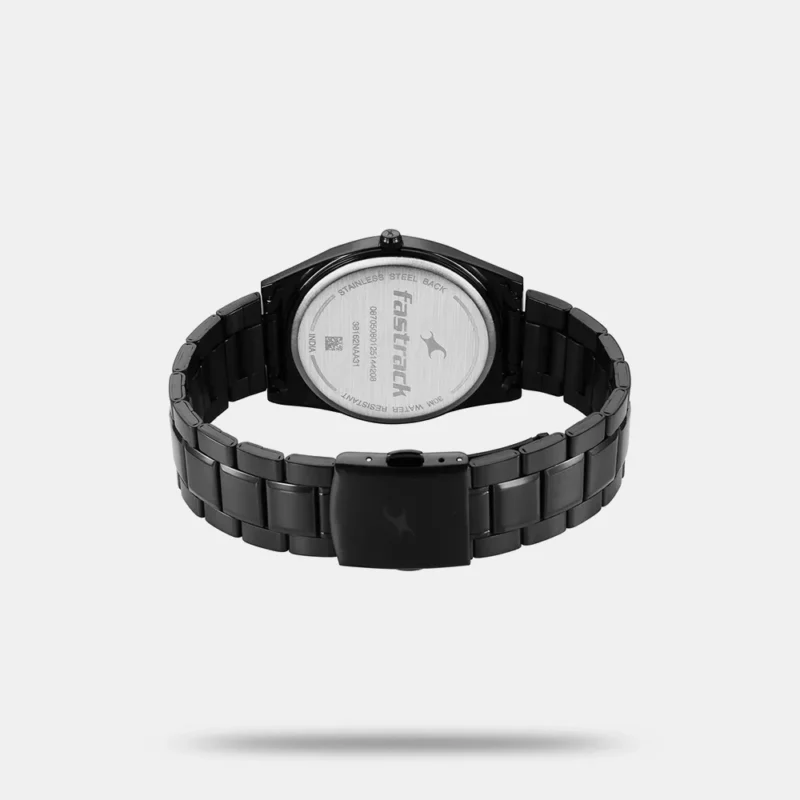 Fastrack Stunners X Quartz Analog Black Dial Stainless Steel Strap Watch For Guys 38162NM02 - Image 3
