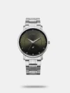 Make a bold impression with this sophisticated watch. The square dial features a classic 3-hand movement, with glow-in-the-dark indices, along with a colourblocked face. Designed for both style and durability, the watch offers water resistance up to 30 meters and is equipped with a robust metal strap, secured with a fold-over deployment clasp closure for a comfortable fit.