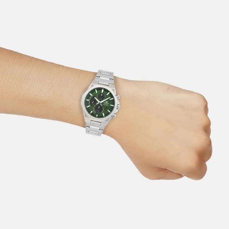 Edifice Men Quartz Green Dial Chronograph Stainless Steel Watch EFS-S570D-3AUDF - ED643 - Image 4