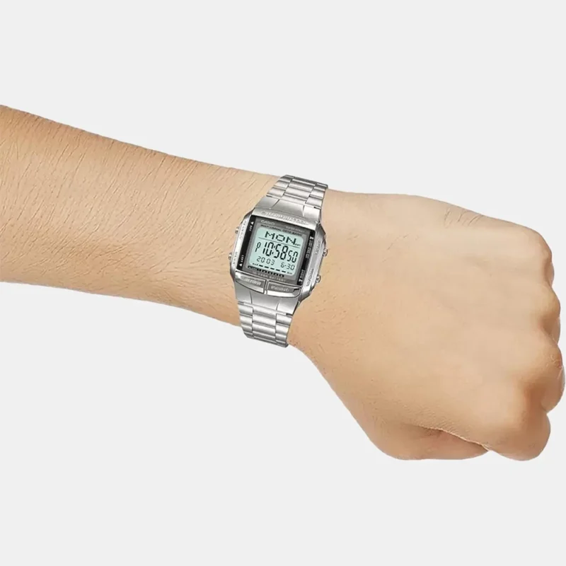 Casio Vintage Silver Digital Unisex Stainless Steel Watch DB27 - DB-360-1ASDF - Image 4