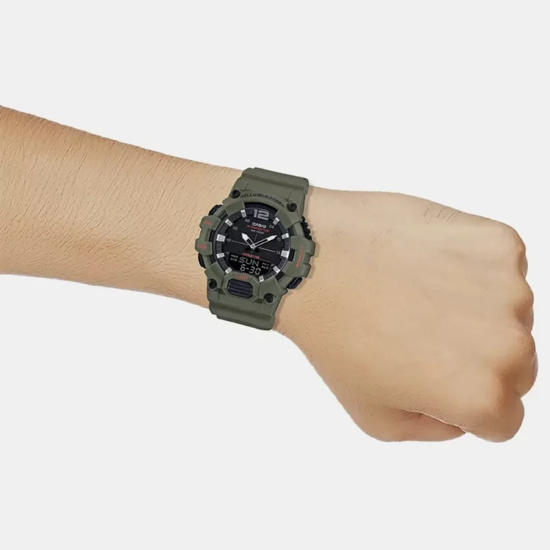 Casio Youth Series Analog-Digital Black Dial Men's Watch - HDC-700-3A2VDF - D178 - Image 4