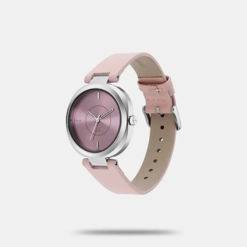 Fastrack Stunners Quartz Analog Pink Dial Leather Strap Watch for Girls 6247SL01 - Image 2
