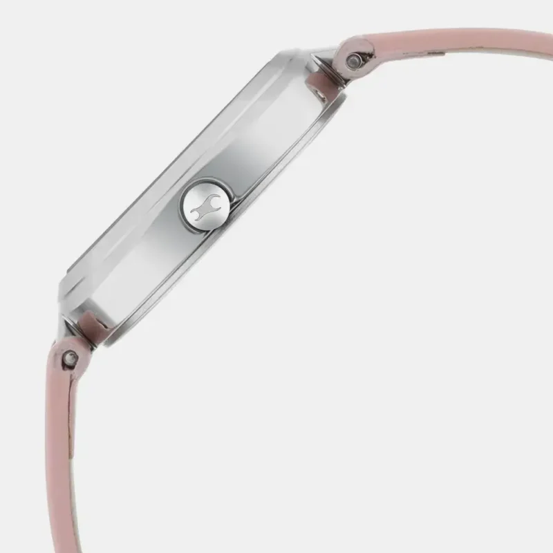 Fastrack Stunners Quartz Analog Pink Dial Leather Strap Watch for Girls 6247SL01 - Image 4