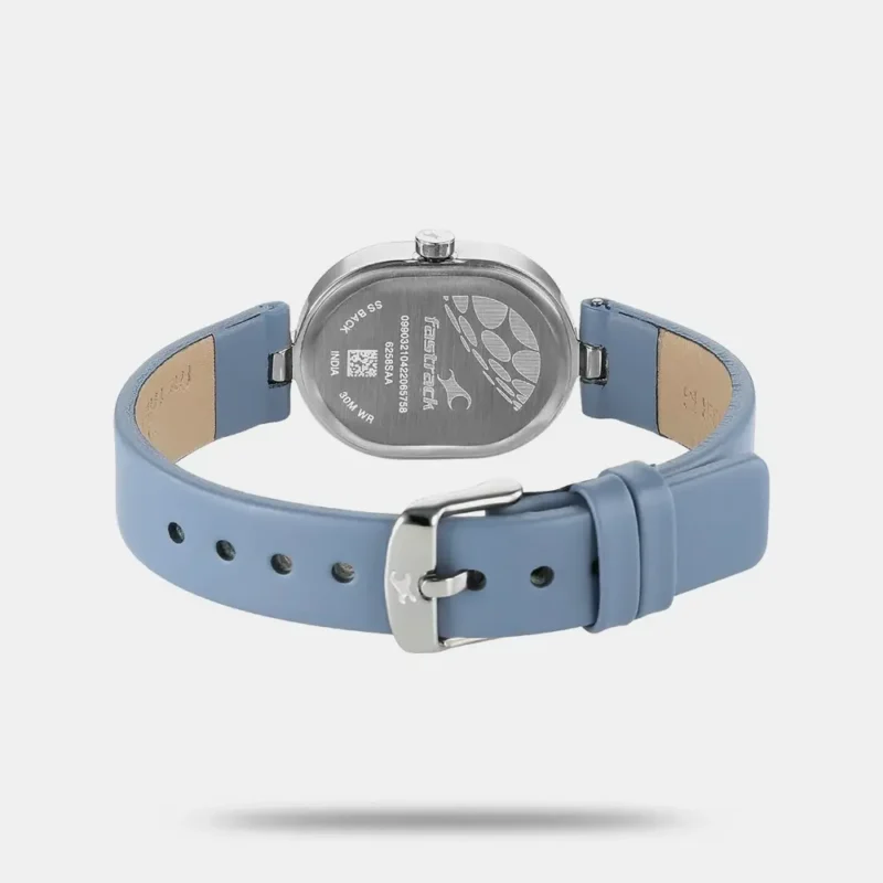 Fastrack Uptown Retreat Quartz Analog Blue Dial Leather Strap Watch for Girls 6258SL01 - Image 3