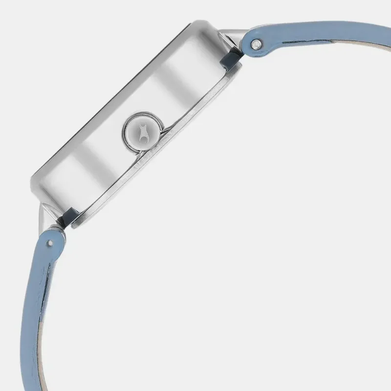 Fastrack Uptown Retreat Quartz Analog Blue Dial Leather Strap Watch for Girls 6258SL01 - Image 4