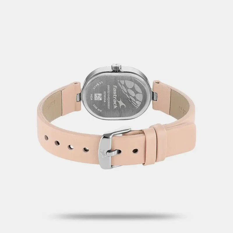 Fastrack Uptown Retreat Quartz Analog Pink Dial Leather Strap Watch for Girls 6258SL02 - Image 3