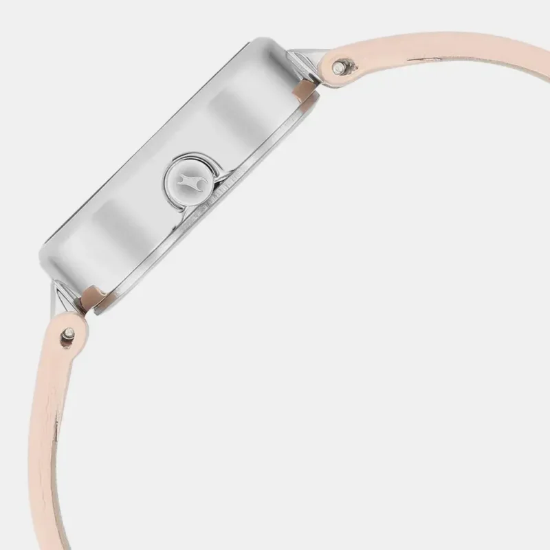 Fastrack Uptown Retreat Quartz Analog Pink Dial Leather Strap Watch for Girls 6258SL02 - Image 4
