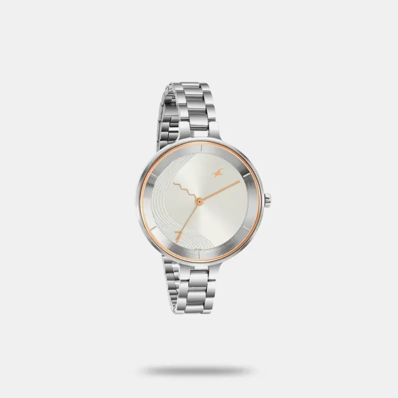 Fastrack Stunners Quartz Analog Silver dial Stainless Steel Strap Watch for Girls 6265SM02 - Image 2