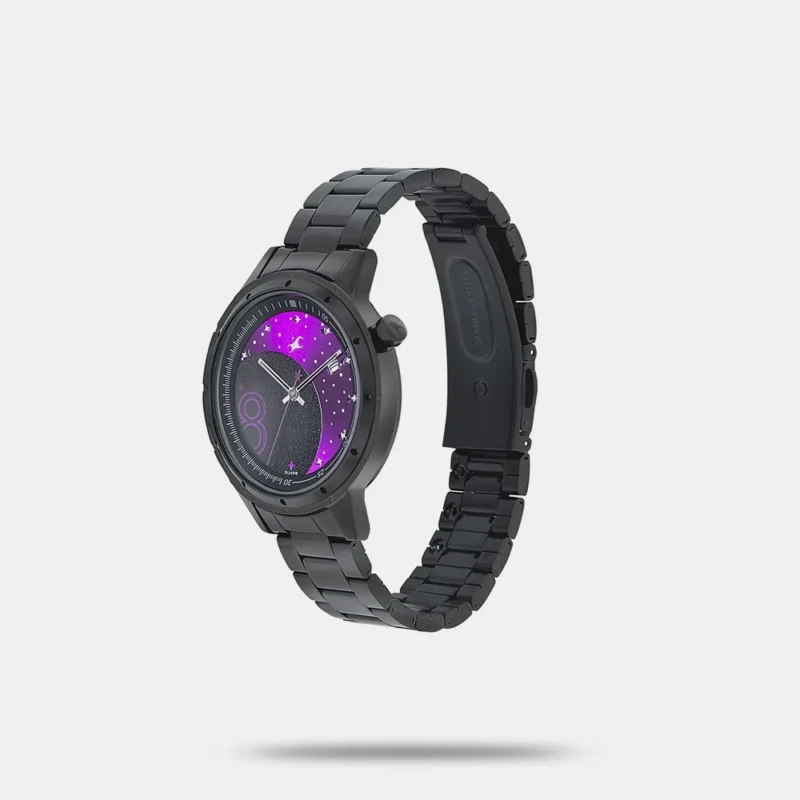 Fastrack Space Rover Quartz Analog with Date Bicolour Dial Stainless Steel Strap Watch for Girls 6291NM01 - Image 2