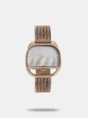 Fastrack Style Up Quartz Analog Green Mother Of Pearl Dial Black Metal Strap Watch For Girls 6309NM01