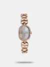 Fastrack Style Up Quartz Analog Green Mother Of Pearl Dial Black Metal Strap Watch For Girls 6309NM01