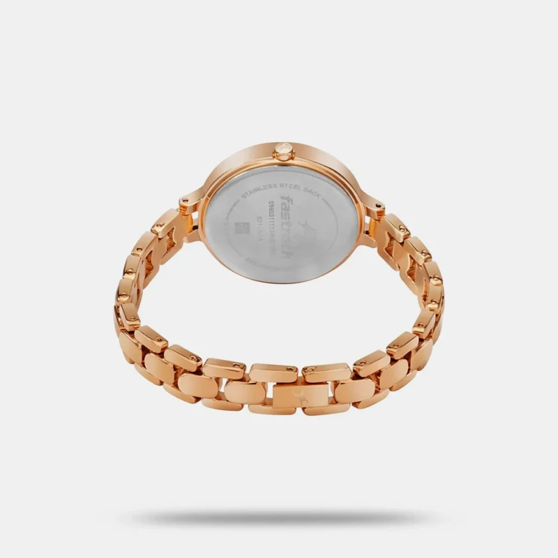 Fastrack Pulse Quartz Analog Rose Gold Dial Metal Strap Watch For Girls 6311WM01F - Image 4