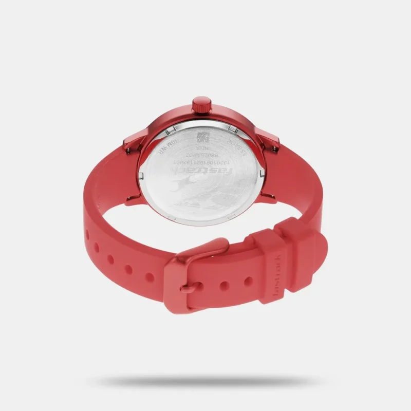 Fastrack Pop Colours Red Dial Silicone Strap Watch for Girls 68025AP02 - Image 3