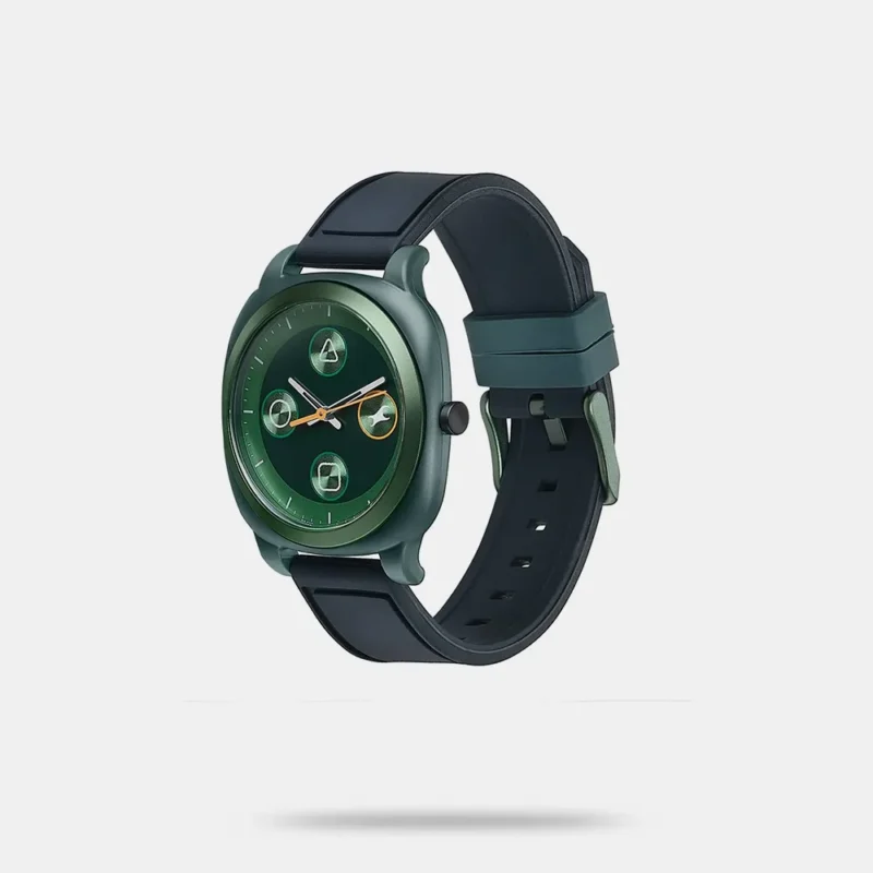 Fastrack Hype Retro Aracde Quartz Analog Unisex Watch With Green Dial Black Silicone Strap Watch For Unisex 68034PP09W - Image 2