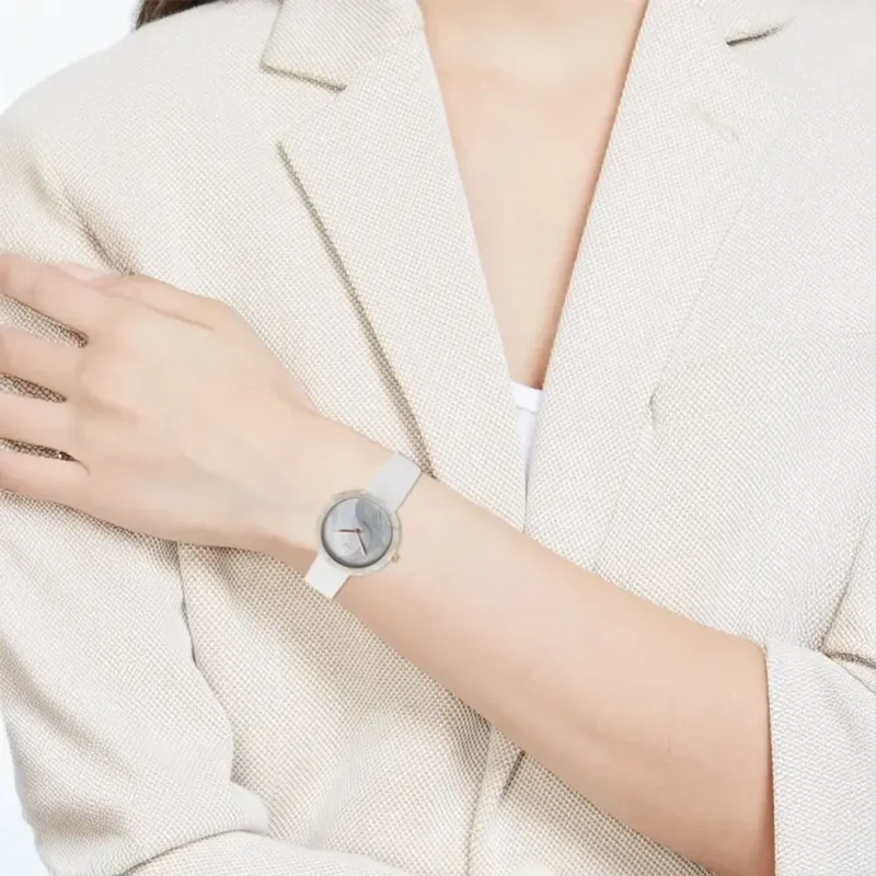 Fastrack Younique Quartz Analog Mother Of Pearl Dial LeatherStrap Watch For Girls 68035KL01 - Image 4