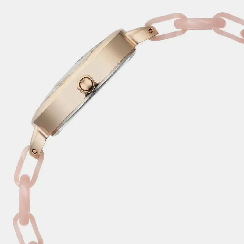 Fastrack Younique Quartz Analog Mother Of Pearl Dial Acetate And Metal Strap Watch For Girls 68037KD02 - Image 4