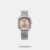 This sleek analog watch features a stainless steel mesh strap with a convenient sliding buckle for a secure fit. The round dial showcases minimalist dot hour markers for a stylish yet simple design. With a 30m water resistance, it’s built to handle daily wear easily.