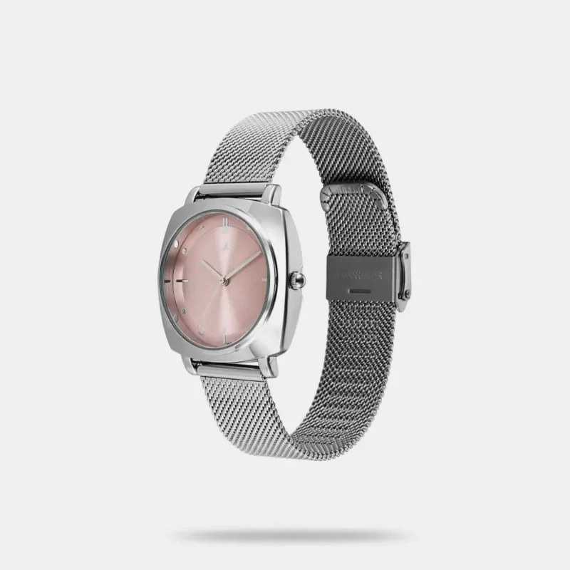 Fastrack Stunners X Quartz Analog Pink Dial Stainless Steel Strap Watch For Girls 68043SM02 - Image 2
