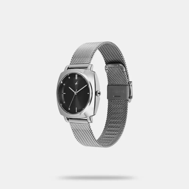 Fastrack Stunners X Quartz Analog Black Dial Stainless Steel Strap Watch For Girls 68043SM03 - Image 2