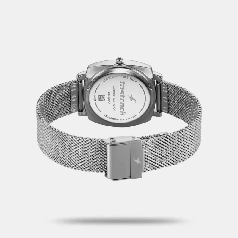 Fastrack Stunners X Quartz Analog Black Dial Stainless Steel Strap Watch For Girls 68043SM03 - Image 3