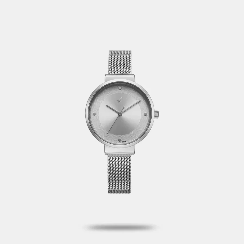 Fastrack Stunners X Quartz Analog Silver Dial Stainless Steel Strap Watch For Girls 68045SM01