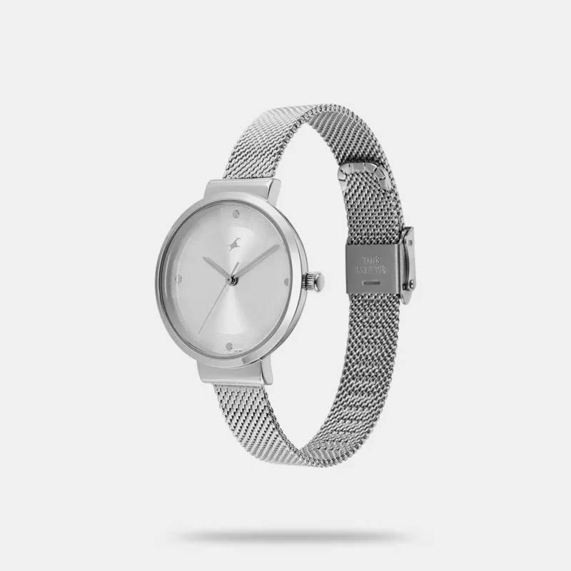 Fastrack Stunners X Quartz Analog Silver Dial Stainless Steel Strap Watch For Girls 68045SM01 - Image 2