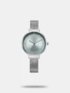 Designed to suit the preference of urban women, this watch from the collection by Fastrack is sure to make a style statement. Secured by a Mineral glass, the Purple mother of pearl round dial is protected in a case. It exhibits crown for time adjustment. The stainless steel strap flaunts a silver hue that accentuates the look of the watch. Moreover, it is fitted with a fold-over clasp with double push button safety clasp to ensure a secure fit on the wrist.