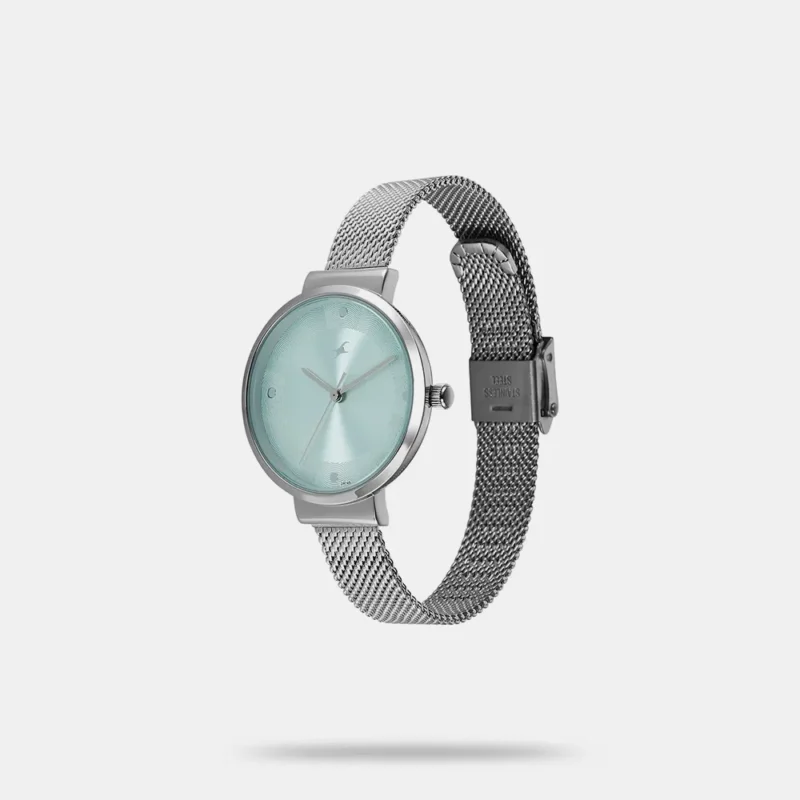 Fastrack Stunners X Quartz Analog Green Dial Stainless Steel Strap Watch For Girls 68045SM02 - Image 2
