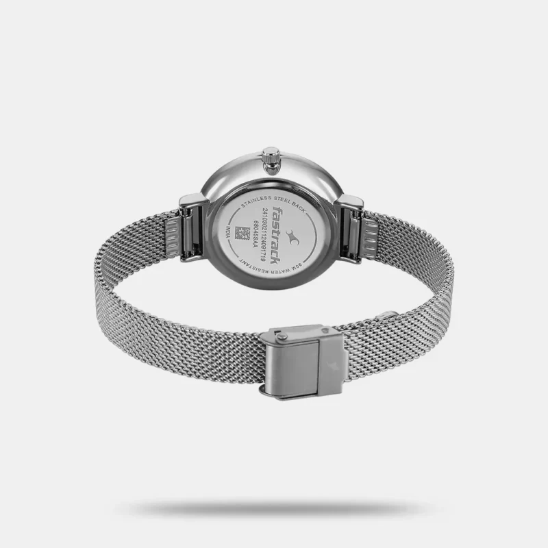 Fastrack Stunners X Quartz Analog Green Dial Stainless Steel Strap Watch For Girls 68045SM02 - Image 3