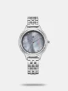 Designed to suit the preference of urban women, this watch from the collection by Fastrack is sure to make a style statement. Secured by a Mineral glass, the Ivory round dial is protected in a case. It exhibits crown for time adjustment. The stainless steel strap flaunts a silver hue that accentuates the look of the watch. Moreover, it is fitted with a fold-over clasp with double push button safety clasp to ensure a secure fit on the wrist.