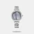 Designed to suit the preference of urban women, this watch from the collection by Fastrack is sure to make a style statement. Secured by a Mineral glass, the Purple mother of pearl round dial is protected in a case. It exhibits crown for time adjustment. The stainless steel strap flaunts a silver hue that accentuates the look of the watch. Moreover, it is fitted with a fold-over clasp with double push button safety clasp to ensure a secure fit on the wrist.