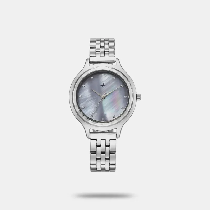 Fastrack Stunners X Quartz Analog Purple Dial Stainless Steel Strap Watch For Girls 68046SM01