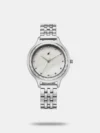 Designed to suit the preference of urban women, this watch from the collection by Fastrack is sure to make a style statement. Secured by a Mineral glass, the Purple mother of pearl round dial is protected in a case. It exhibits crown for time adjustment. The stainless steel strap flaunts a silver hue that accentuates the look of the watch. Moreover, it is fitted with a fold-over clasp with double push button safety clasp to ensure a secure fit on the wrist.