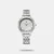 Designed to suit the preference of urban women, this watch from the collection by Fastrack is sure to make a style statement. Secured by a Mineral glass, the Ivory round dial is protected in a case. It exhibits crown for time adjustment. The stainless steel strap flaunts a silver hue that accentuates the look of the watch. Moreover, it is fitted with a fold-over clasp with double push button safety clasp to ensure a secure fit on the wrist.