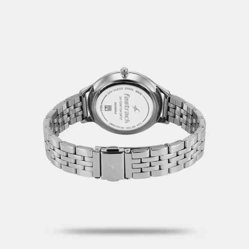Fastrack Stunners X Quartz Analog Pink Dial Stainless Steel Strap Watch For Girls 68046SM03 - Image 3