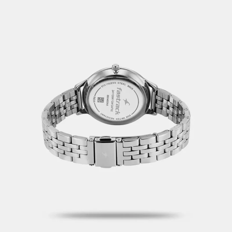 Fastrack Stunners X Quartz Analog Green Dial Stainless Steel Strap Watch For Girls 68046SM04 - Image 3