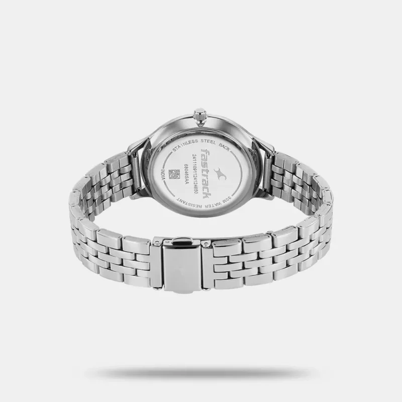 Fastrack Stunners X Quartz Analog Blue Dial Stainless Steel Strap Watch For Girls 68046SM05 - Image 3