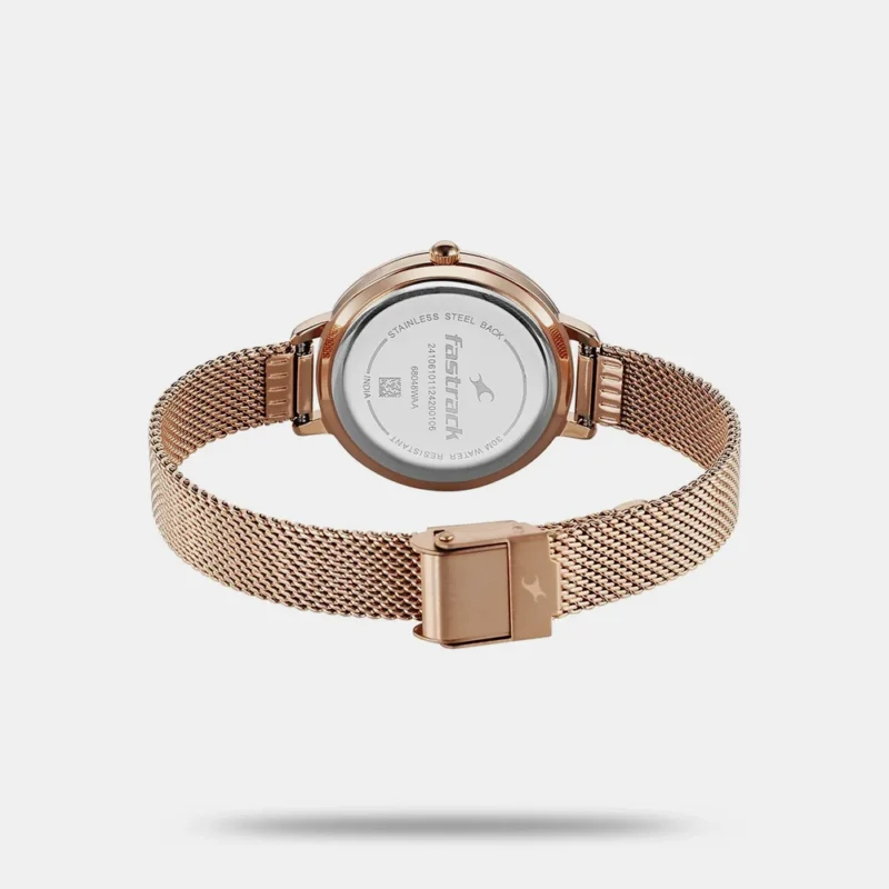 Fastrack Stunners X Quartz Analog Green Dial Stainless Steel Strap Watch For Girls 68048WM01 - Image 3