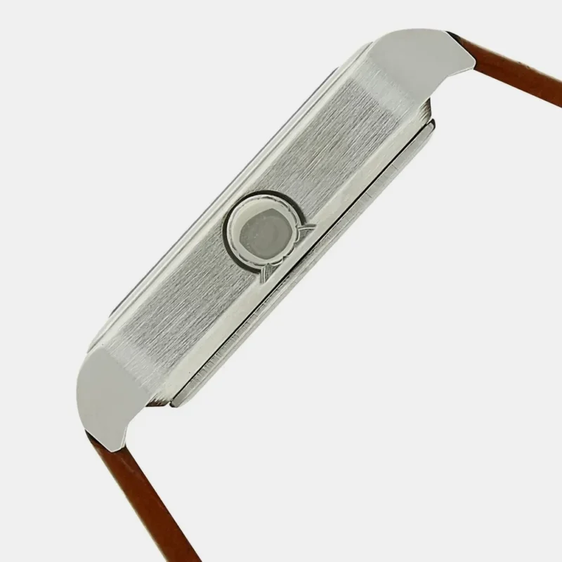 Fastrack Bare Basics Quartz Analog Beige Dial Leather Strap Watch for Guys NK3164SL01 - Image 4