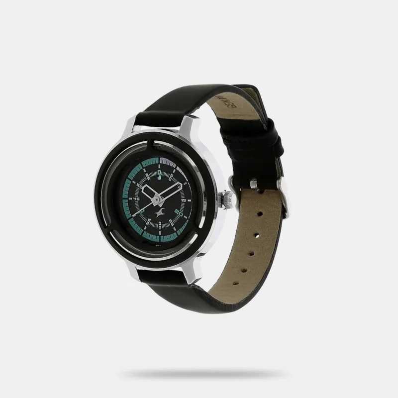 Fastrack Motorheads Quartz Analog Black Dial Leather Strap Watch for Girls NK6140KL01 - Image 2